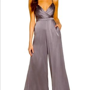 Sexy and sleek silver jumpsuit